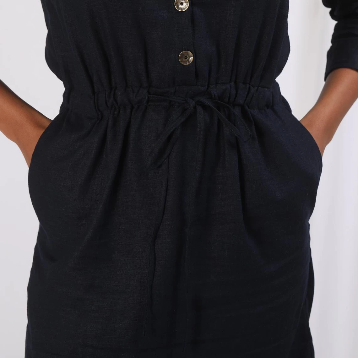 Robe Chemise En Lin Resserrée Taille | Robe Courte 3 SUISSES 8 Robe Chemise En Lin Resserrée Taille | Robe Courte 3 SUISSES – Image 6