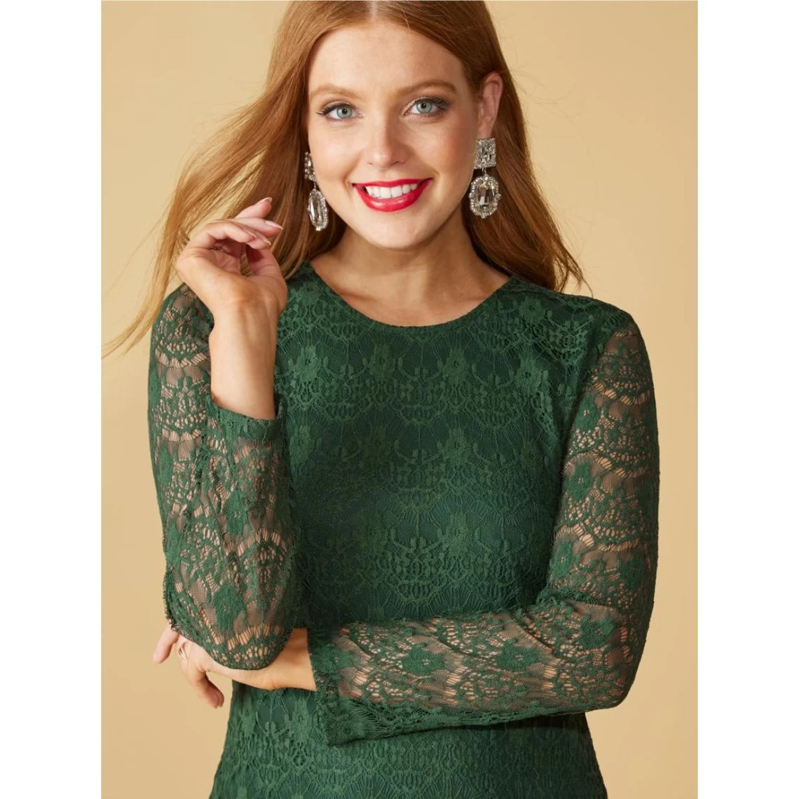 Robe De Soirée En Dentelle Avec Corsage Doublé | 3 SUISSES 5 Robe De Soirée En Dentelle Avec Corsage Doublé | 3 SUISSES – Image 3