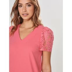 Chic Femme Soldes -Chic Femme Soldes robe droite a manches en guipure 3236811 2 1140x1140