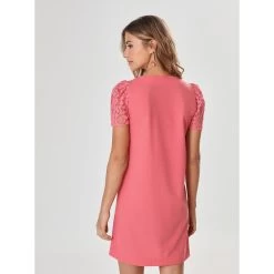 Robe Droite à Manches En Guipure | Robe Courte 3 SUISSES -Chic Femme Soldes robe droite a manches en guipure 3236811 4 1140x1140