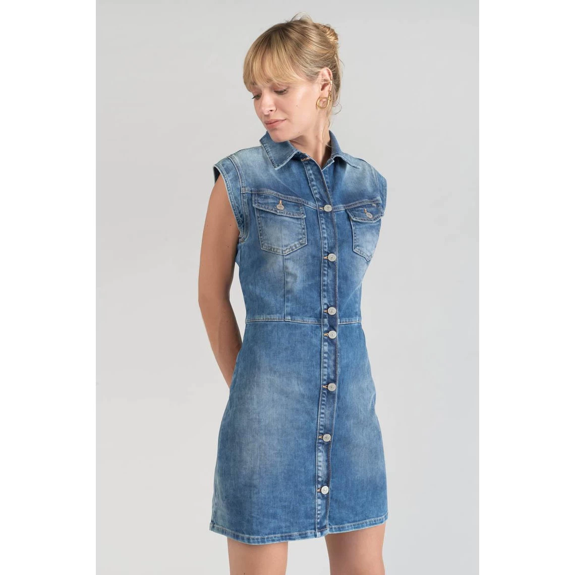 LE TEMPS DES CERISES Robe Droite En Jeans DIDEROT | 3 SUISSES 3 LE TEMPS DES CERISES Robe Droite En Jeans DIDEROT | 3 SUISSES