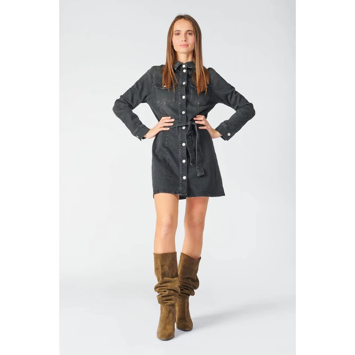 LE TEMPS DES CERISES Robe Droite En Jeans HILLS | 3 SUISSES 6 LE TEMPS DES CERISES Robe Droite En Jeans HILLS | 3 SUISSES – Image 4