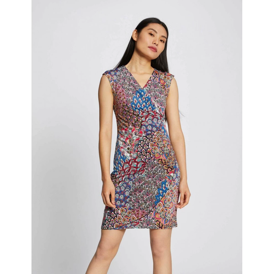 MORGAN Robe Droite Imprimé Abstrait | Robe Courte 3 SUISSES 3 MORGAN Robe Droite Imprimé Abstrait | Robe Courte 3 SUISSES