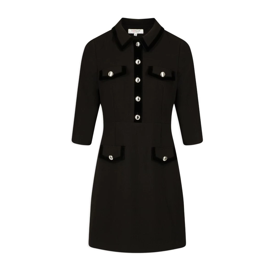 MORGAN Robe Droite Manches 3/4 NOIR | 3 SUISSES 5 MORGAN Robe Droite Manches 3/4 NOIR | 3 SUISSES – Image 3
