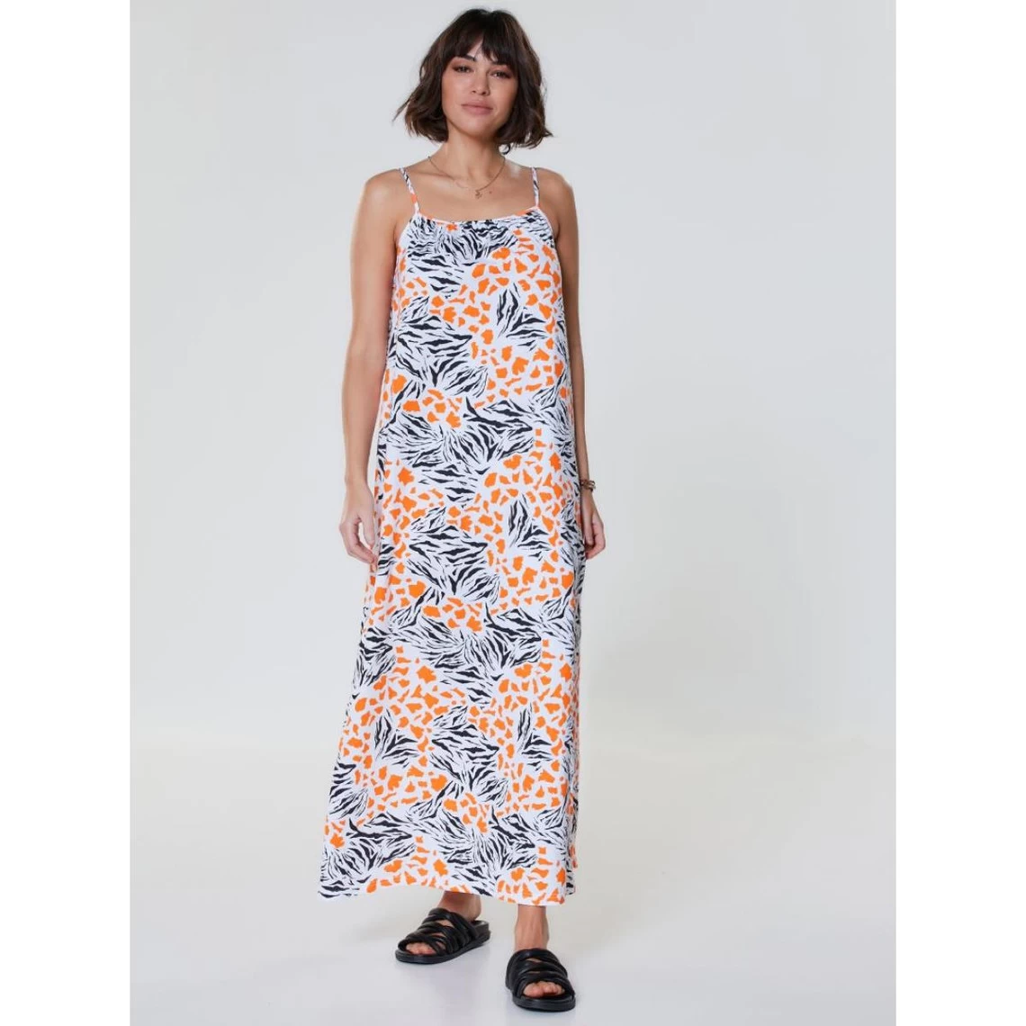 Robe évasée à Bretelles Imprimée | 3 SUISSES 4 Robe évasée à Bretelles Imprimée | 3 SUISSES – Image 2