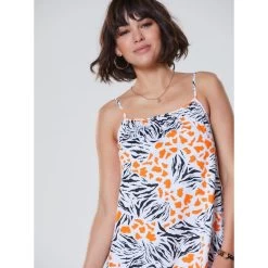 Robe évasée à Bretelles Imprimée | 3 SUISSES 8 Robe évasée à Bretelles Imprimée | 3 SUISSES -Chic Femme Soldes robe evasee a bretelles imprimee 3411684 6496492 92 1140x1140