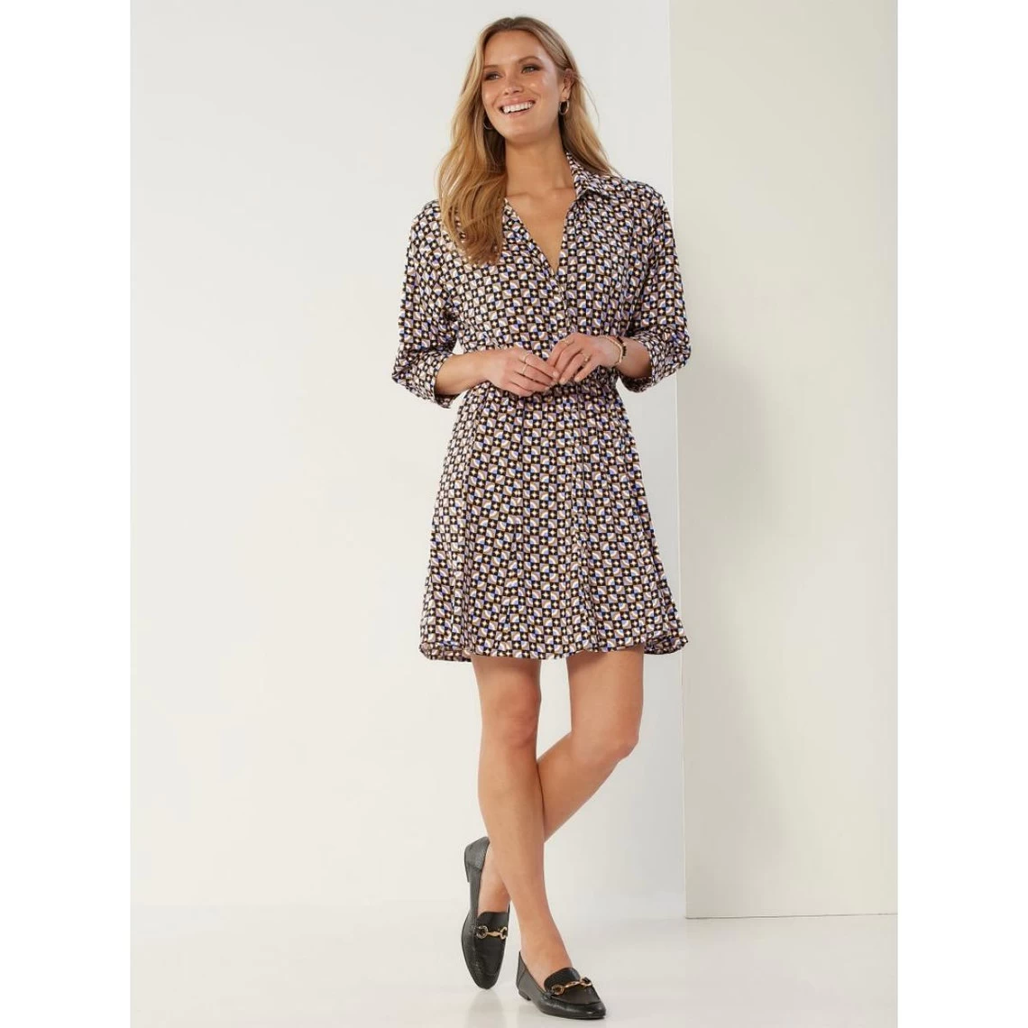 Robe Imprimée Avec Jupe Flottante | 3 SUISSES 4 Robe Imprimée Avec Jupe Flottante | 3 SUISSES – Image 2