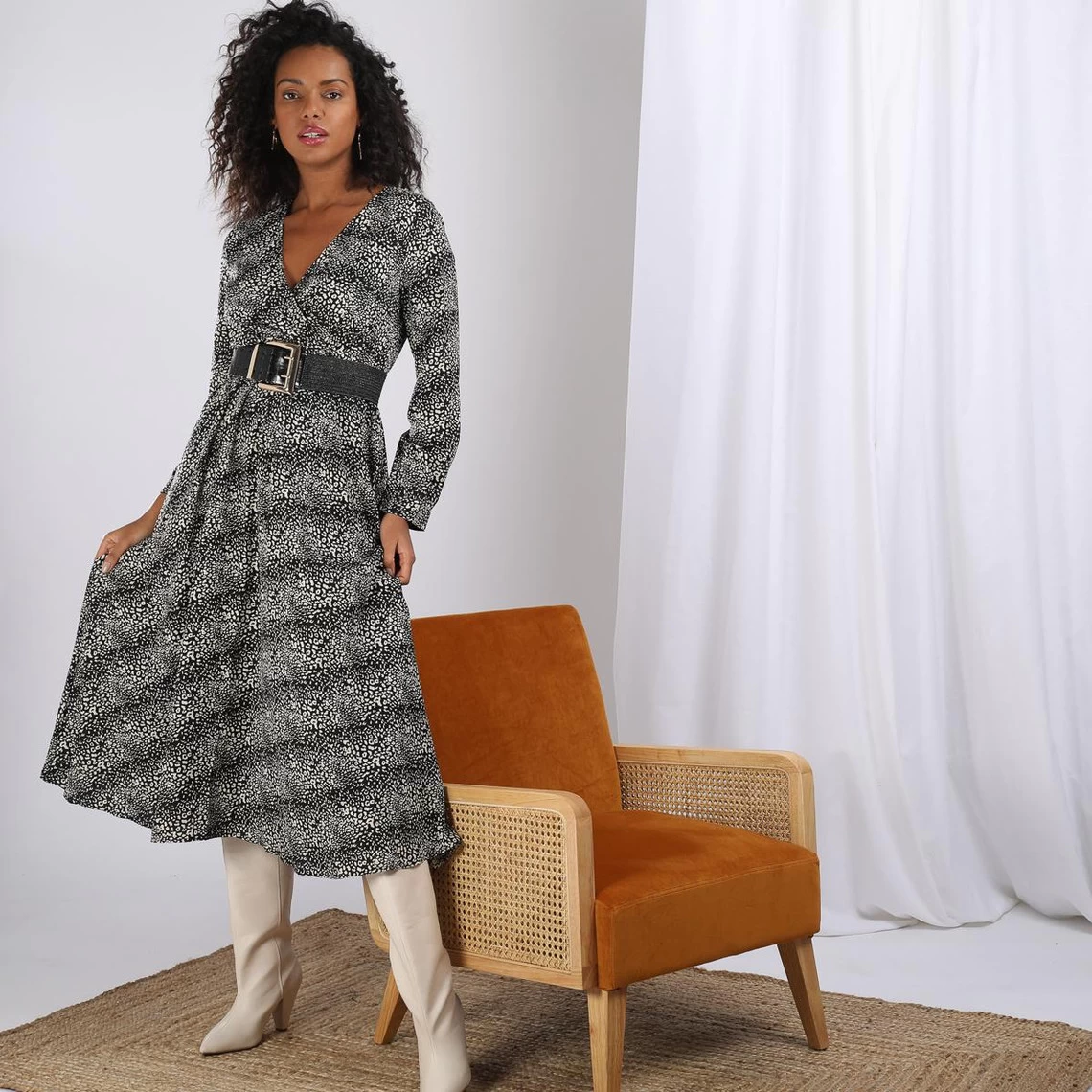 Robe Longue Léopard Eva | Robe Longue 3 SUISSES 4 Robe Longue Léopard Eva | Robe Longue 3 SUISSES – Image 2