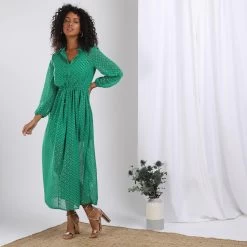 Robe Manches Longues Imprimé Géométrique Inès | Robe Longue 3 SUISSES