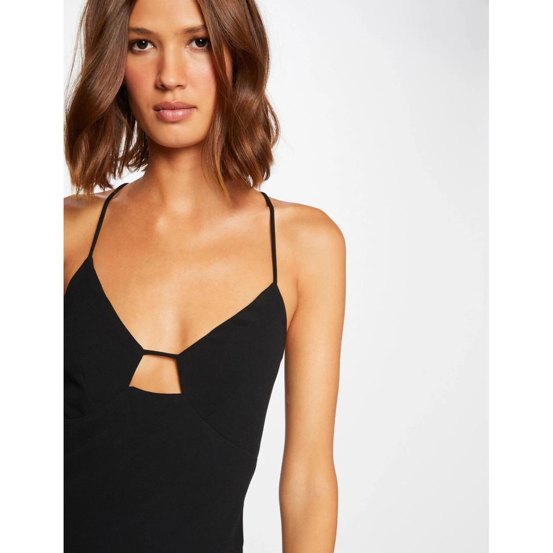 MORGAN Robe Midi Droite Avec Laçage NOIR | 3 SUISSES 6 MORGAN Robe Midi Droite Avec Laçage NOIR | 3 SUISSES – Image 4