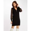 MORGAN Robe Pull Droite à Manches En Dentelle | 3 SUISSES -Chic Femme Soldes robe pull droite a manches en dentelle noir 3408534 6476748 48 1140x1140