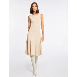 Meilleures ventes -Chic Femme Soldes robe pull evasee sans manches beige clair 3473924 6855408 8 1140x1140