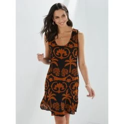 Chic Femme Soldes -Chic Femme Soldes robe sans manches en crepe imprime bambou 3515096 7008362 62 1140x1140