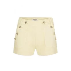 MORGAN Short Ajusté à Pont | 3 SUISSES 9 MORGAN Short Ajusté à Pont | 3 SUISSES -Chic Femme Soldes short ajuste a pont jaune paille 3393110 6376984 84 1140x1140