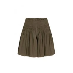 MORGAN Short Ample Fluide à Taille Smockée | 3 SUISSES -Chic Femme Soldes short ample fluide a taille smockee vert kaki 3393150 6377154 54 1140x1140