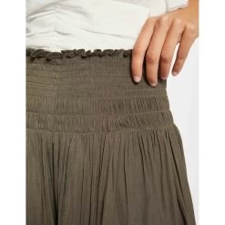 MORGAN Short Ample Fluide à Taille Smockée | 3 SUISSES -Chic Femme Soldes short ample fluide a taille smockee vert kaki 3393150 6377156 56 1140x1140