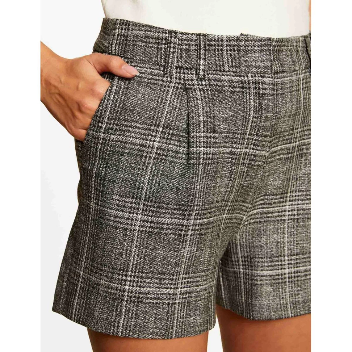 MORGAN Short City Ajusté à Carreaux | 3 SUISSES 6 MORGAN Short City Ajusté à Carreaux | 3 SUISSES – Image 4