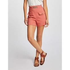 MORGAN Short Droit Taille Haute Avec Ornement | 3 SUISSES