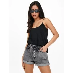 ONLY Short En Denim Gris | 3 SUISSES