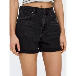 ONLY Short En Denim Noir | 3 SUISSES -Chic Femme Soldes short en denim noir 15196226 3337632 3 1140x1140