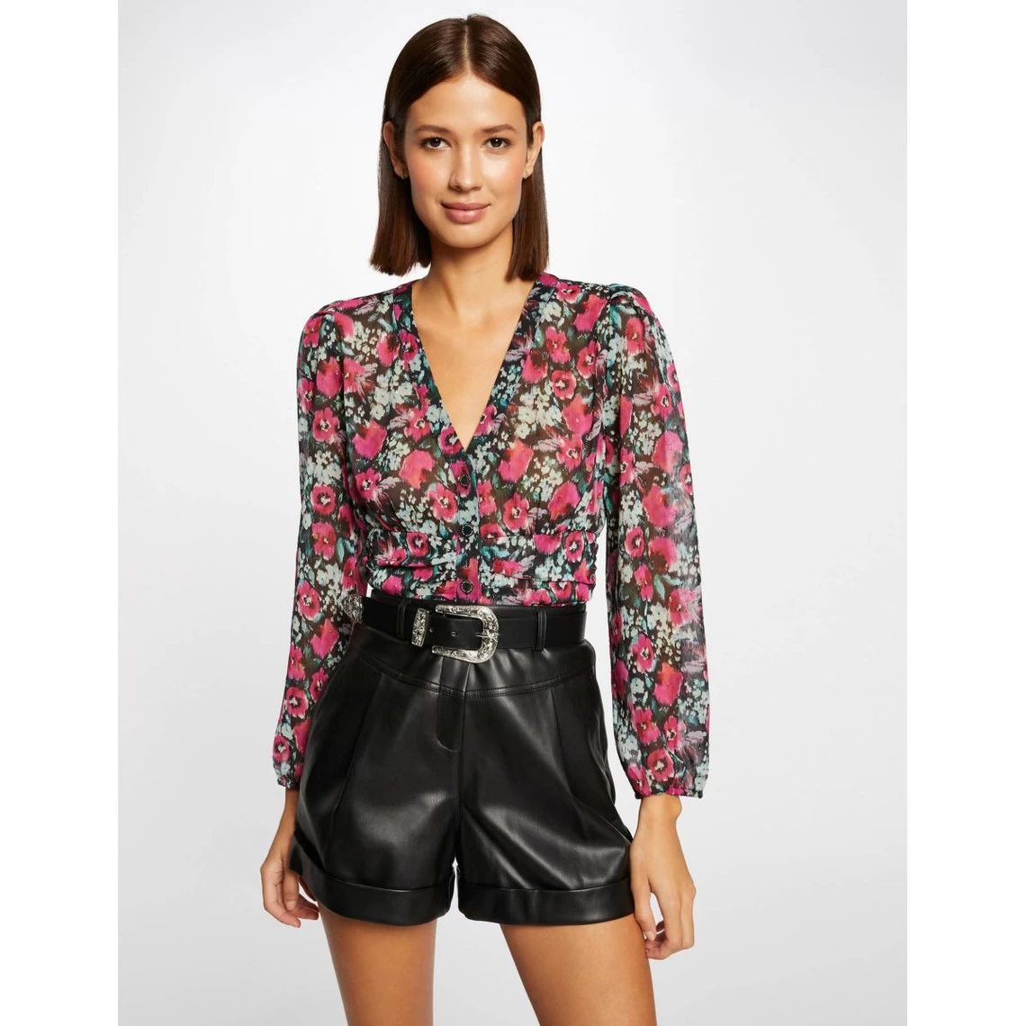 MORGAN Short Paperbag Ceinturé Simili Cuir | 3 SUISSES 4 MORGAN Short Paperbag Ceinturé Simili Cuir | 3 SUISSES – Image 2