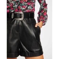 MORGAN Short Paperbag Ceinturé Simili Cuir | 3 SUISSES 10 MORGAN Short Paperbag Ceinturé Simili Cuir | 3 SUISSES -Chic Femme Soldes short paperbag ceinture simili cuir noir 3506920 6979080 80 1140x1140
