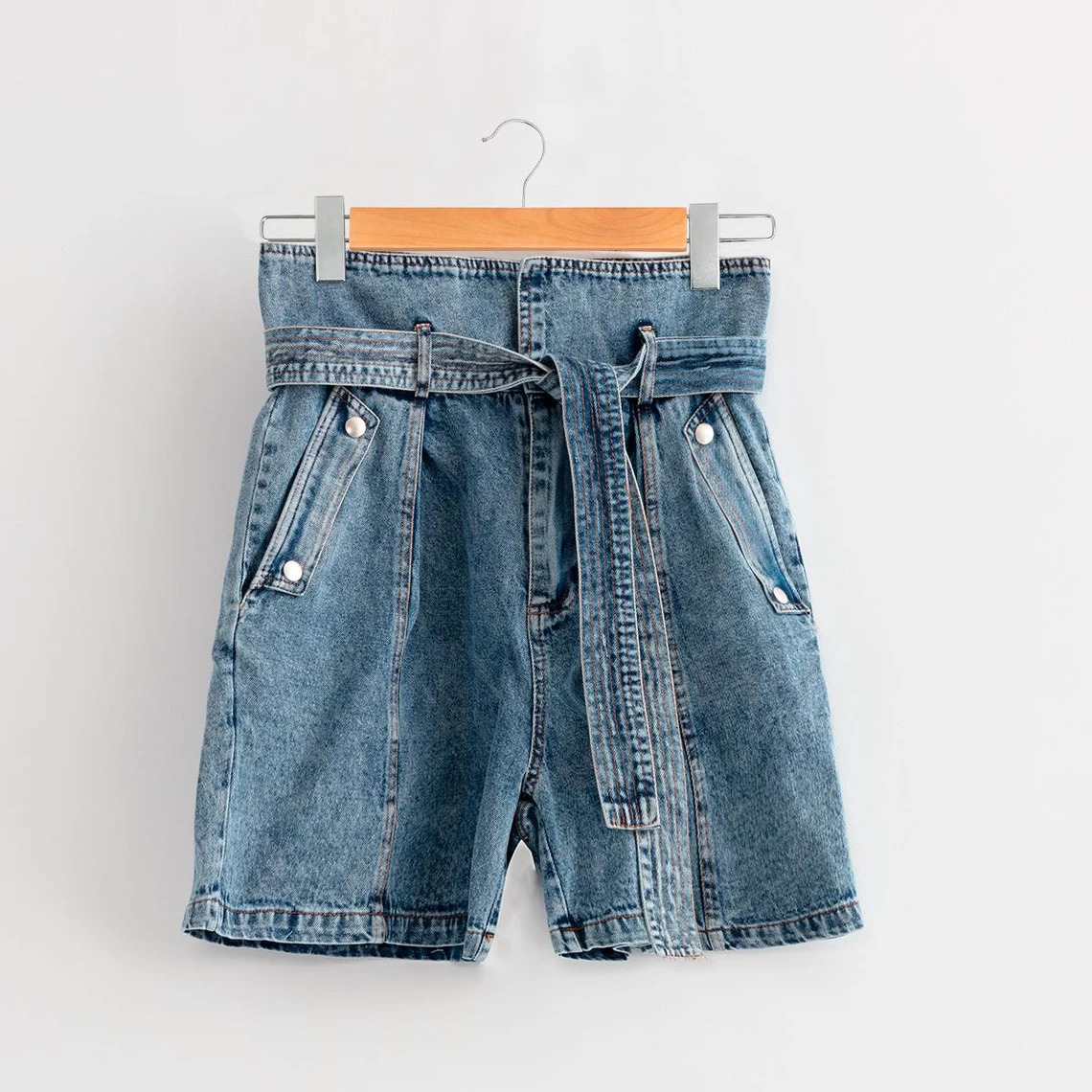 Short Paperbag Denim Bleu | Short 3 SUISSES 3 Short Paperbag Denim Bleu | Short 3 SUISSES