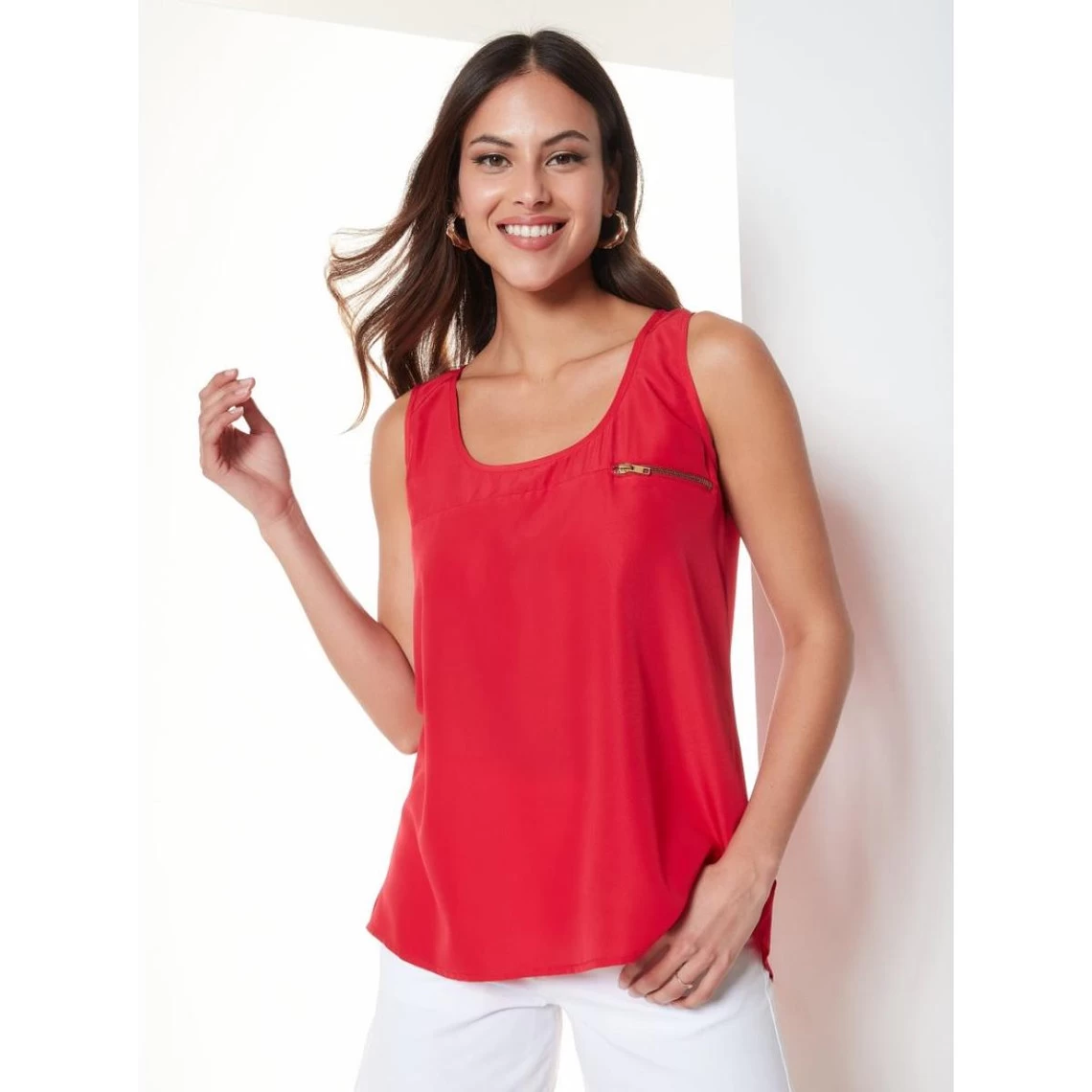 Top Sans Manches Avec Fermeture éclair Sur La Poitrine | 3 SUISSES 3 Top Sans Manches Avec Fermeture éclair Sur La Poitrine | 3 SUISSES