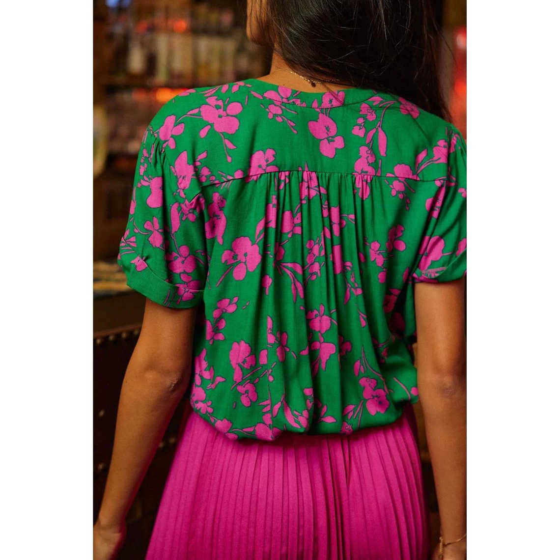 LA PETITE ETOILE Top YUNIA Vert/ Fuschia | 3 SUISSES 4 LA PETITE ETOILE Top YUNIA Vert/ Fuschia | 3 SUISSES – Image 2